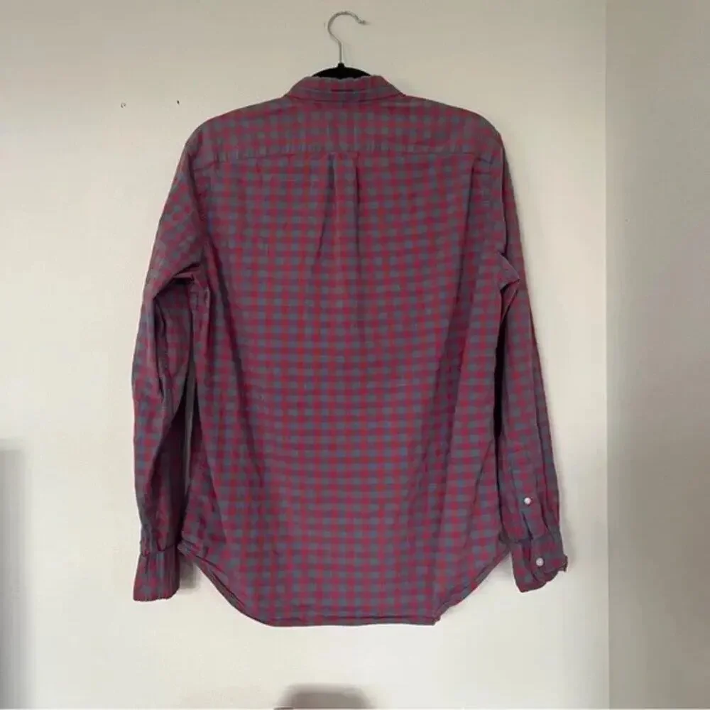 J. Crew Stretch Secret Wash Shirt In Organic Cotton Gingham